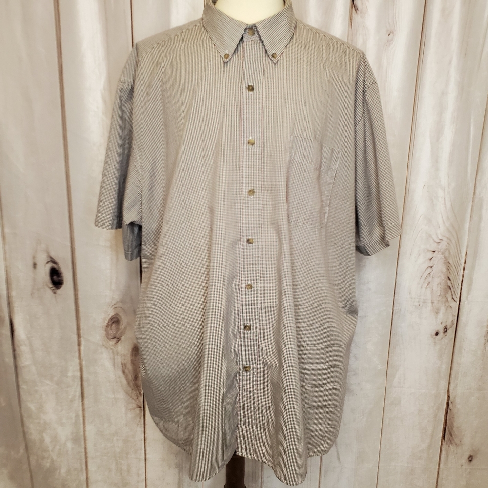 HARBOR BAY Small Plaid Men's Sports Shirt 3XL